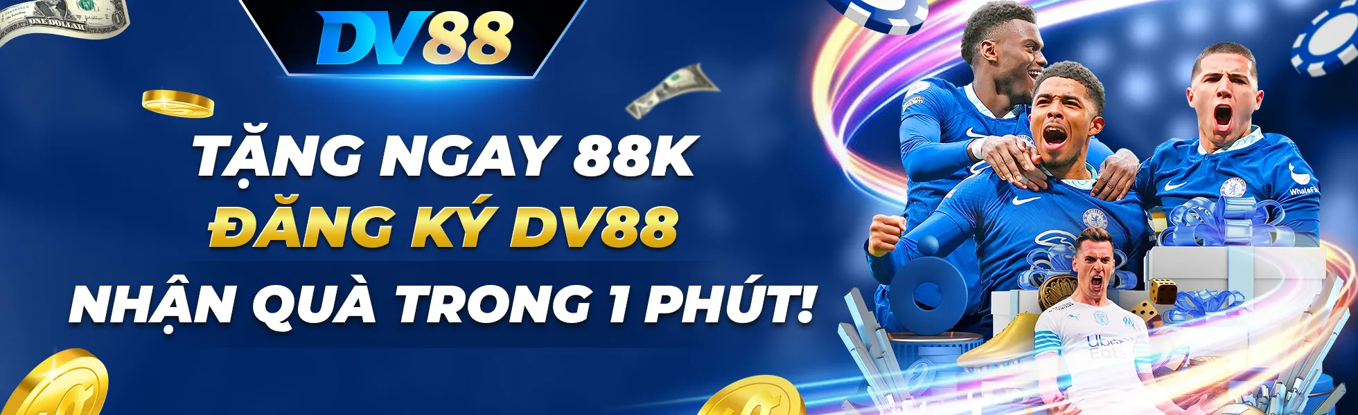 Tặng 88k cho người chơi khi đăng ký tài khoản mới